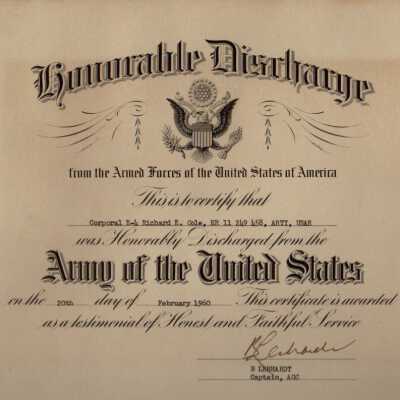 Certificate, Discharge