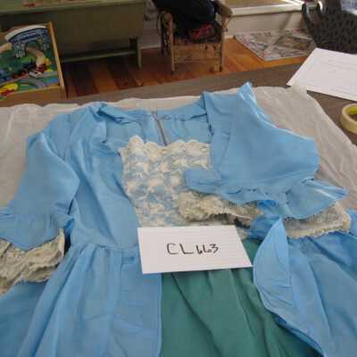 Blue taffeta bicentennial dress