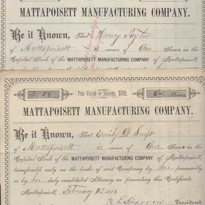 Certificate, Stock