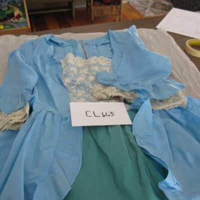 Blue taffeta bicentennial dress