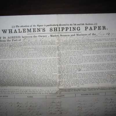 Whalemen's Shipping Paper, Ship "Brewster"