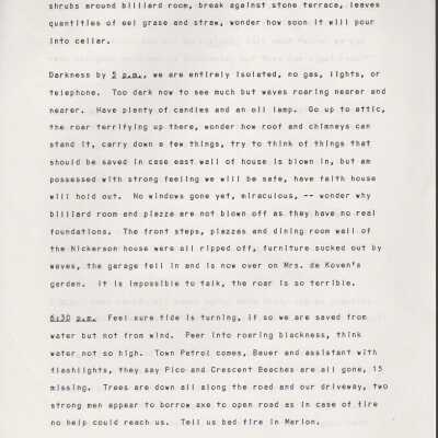 Recollections of 1938 Hurricane