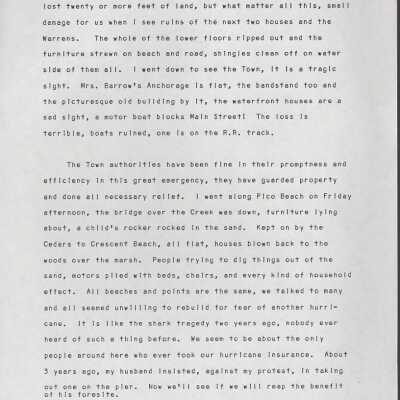 Recollections of 1938 Hurricane