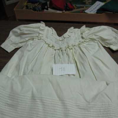 White cotton christening dress