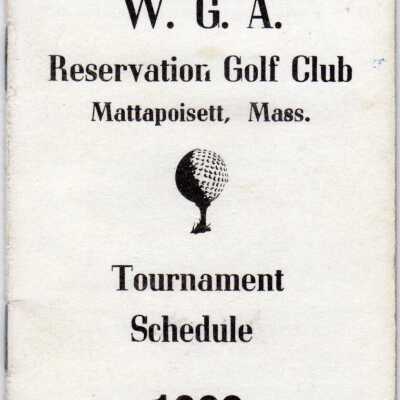 W.G.A. Reservation Golf Club Tournament Schedule 1982
