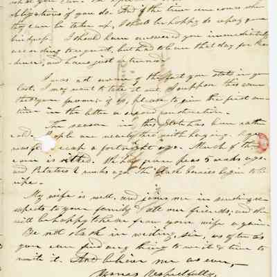 Hathaway Collection Letter 8