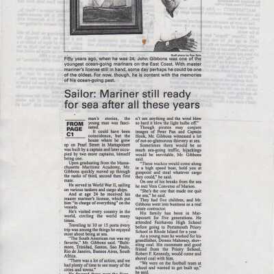 Master Mariner still 'ready to go' after all these years