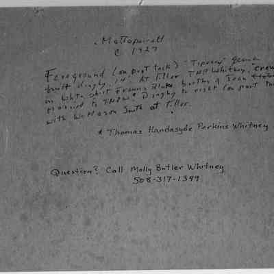 Description of Photograph of T.H.P. Whitney in Mattapoisett Harbor