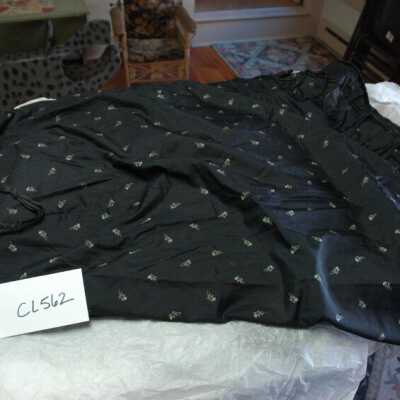 Floor-length black skirt