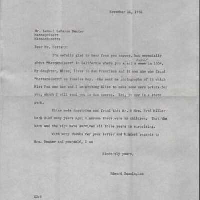 Correspondence of Edward Cunningham