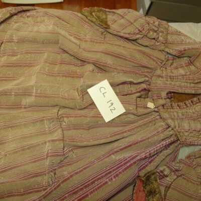 Watered silk taffeta dress