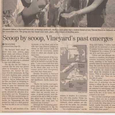 Scoop by Scoop, team unearths Vineyard's past