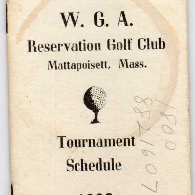 W.G.A. Reservation Golf Club Tournament Schedule 1988
