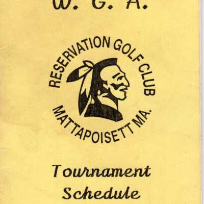 W.G.A. Reservation Golf Club Tournament Schedule 1994