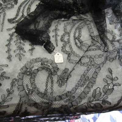 Black lace shawl