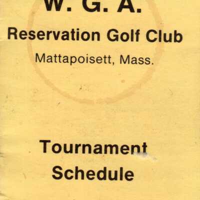 W.G.A. Reservation Golf Club Tournament Schedule 1992
