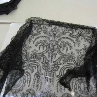Black lace shawl