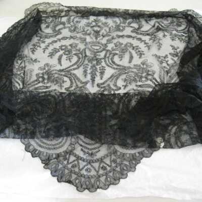 Black lace shawl