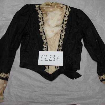 Black waist with net vest and trim