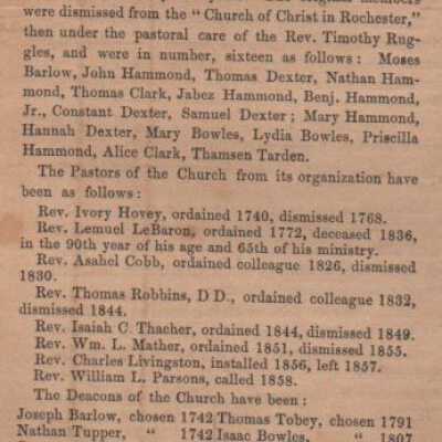 Congreational Church Articles of Faith
