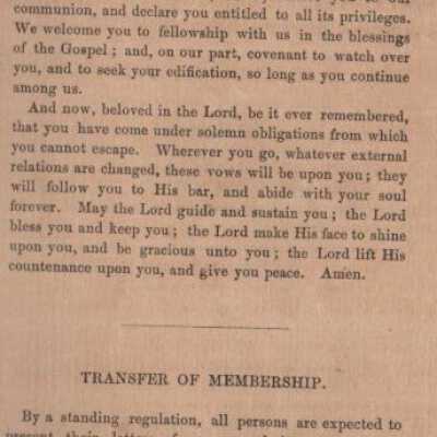 Congreational Church Articles of Faith