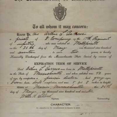 Certificate, Discharge
