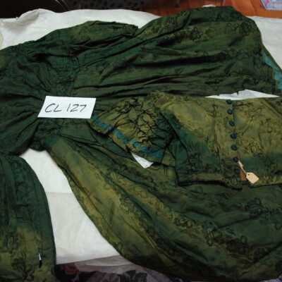 Child's green silk dress