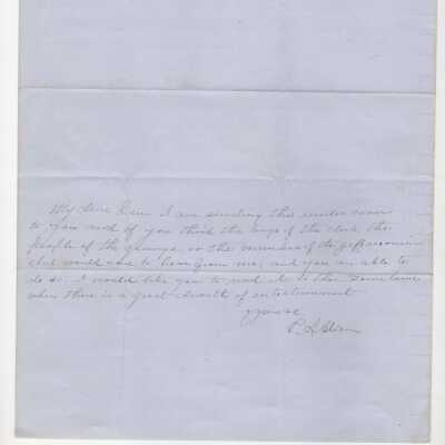 Letter to friends