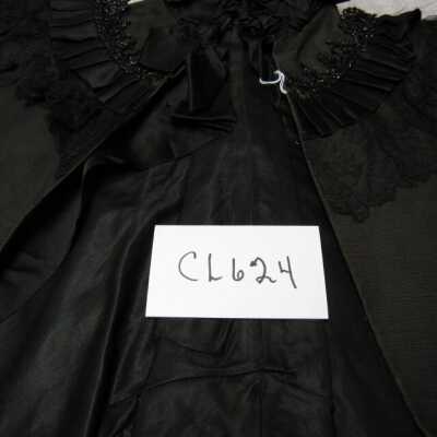 Black faille cape