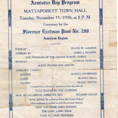 Armistice Day Program