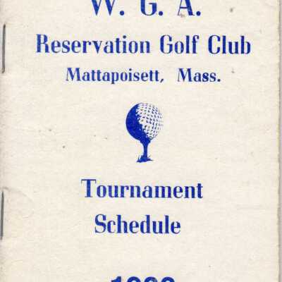 W.G.A. Reservation Golf Club Tournament Schedule 1983