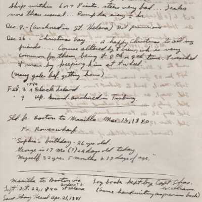 Log entries from voyages on Ship "Grotius"