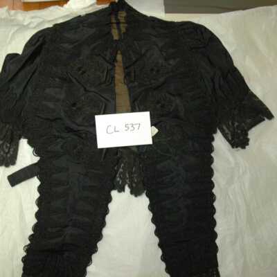 Black silk taffeta cape