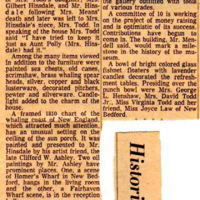 David Todd hosts history group, August 9, 1965