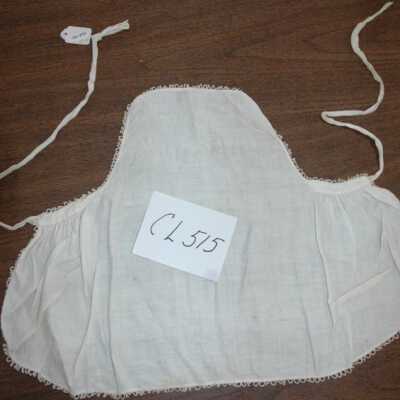 White cotton bib
