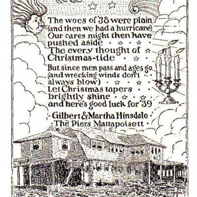 Hinsdale Christmas Greeting card 1938