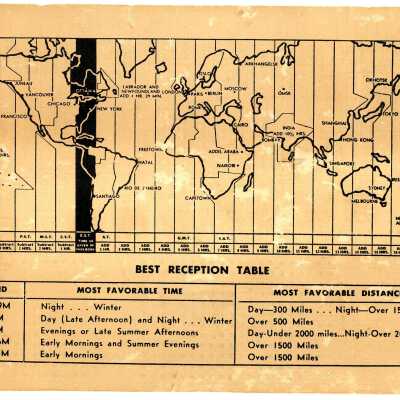World Wide Time Map 1951 1