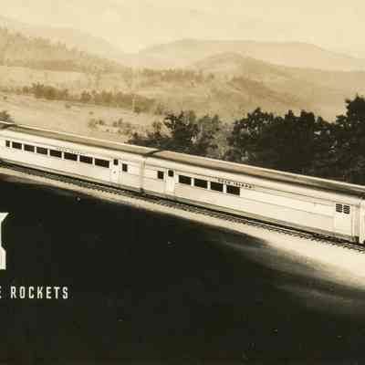 Chicago, Rock Island, and Pacific "Time Flies with the Rockets" photograph