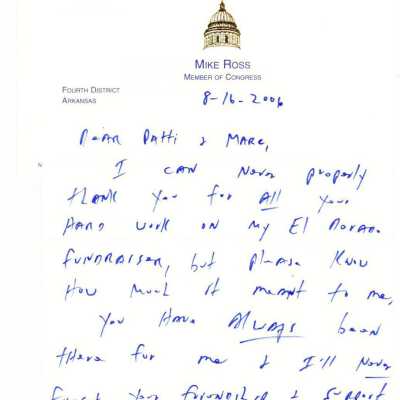 Mike Ross Letter Aug 16 2006 1