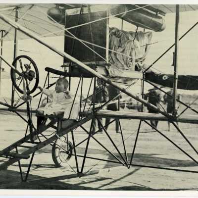 Baby in Bi-Plane #2: Origsize: 10"X8"; Origformat: Artifact