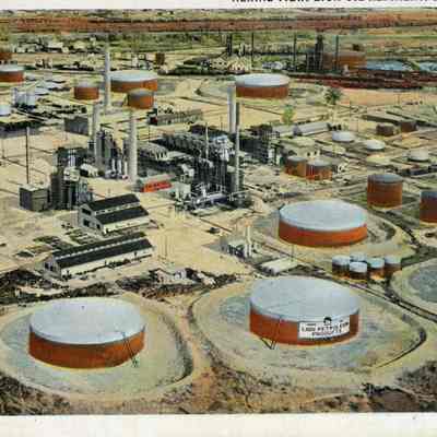 Aerial View Lion Oil Refinery Postcard