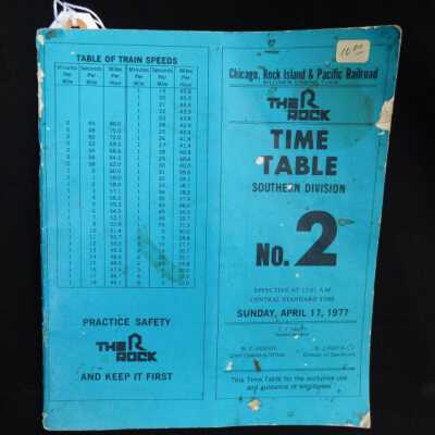 Chicago, Rock Island & Pacific Railroad Time Table: Copyright: Adlake; Origsize: 10.5" X 8.5"; Origformat: Artifact