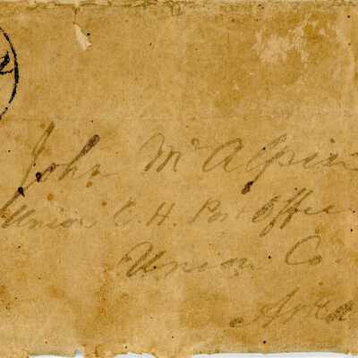 John McAlphin Letter 1830s 1