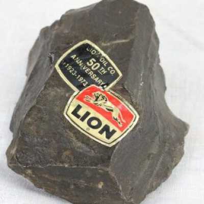 Shale Lion Oil 50th Anniversary: Copyright: none; Origsize: 3"X 3"; Origformat: Artifact