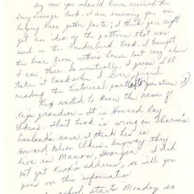 Millie Williamson Letter 1