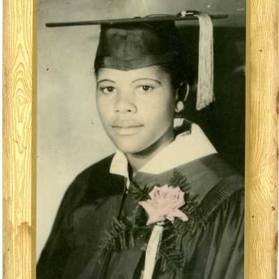Unidentified Women in Graduation Cap Photograph