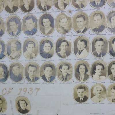 Senior Class of 1937 (detail): Copyright: none; Origsize: 44" X 28"; Origformat: Print-Photographic