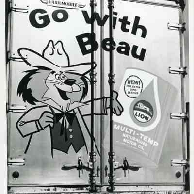 Back of Lion Oil Truck with Beauregard Photograph