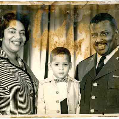 Unidentified Man, Lady, and Child Photograph