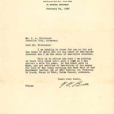 Bull to Wilkinson Letter 1938 1